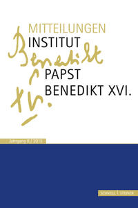 Vorderes Coverbild Mitteilungen Institut-Papst-Benedikt XVI.