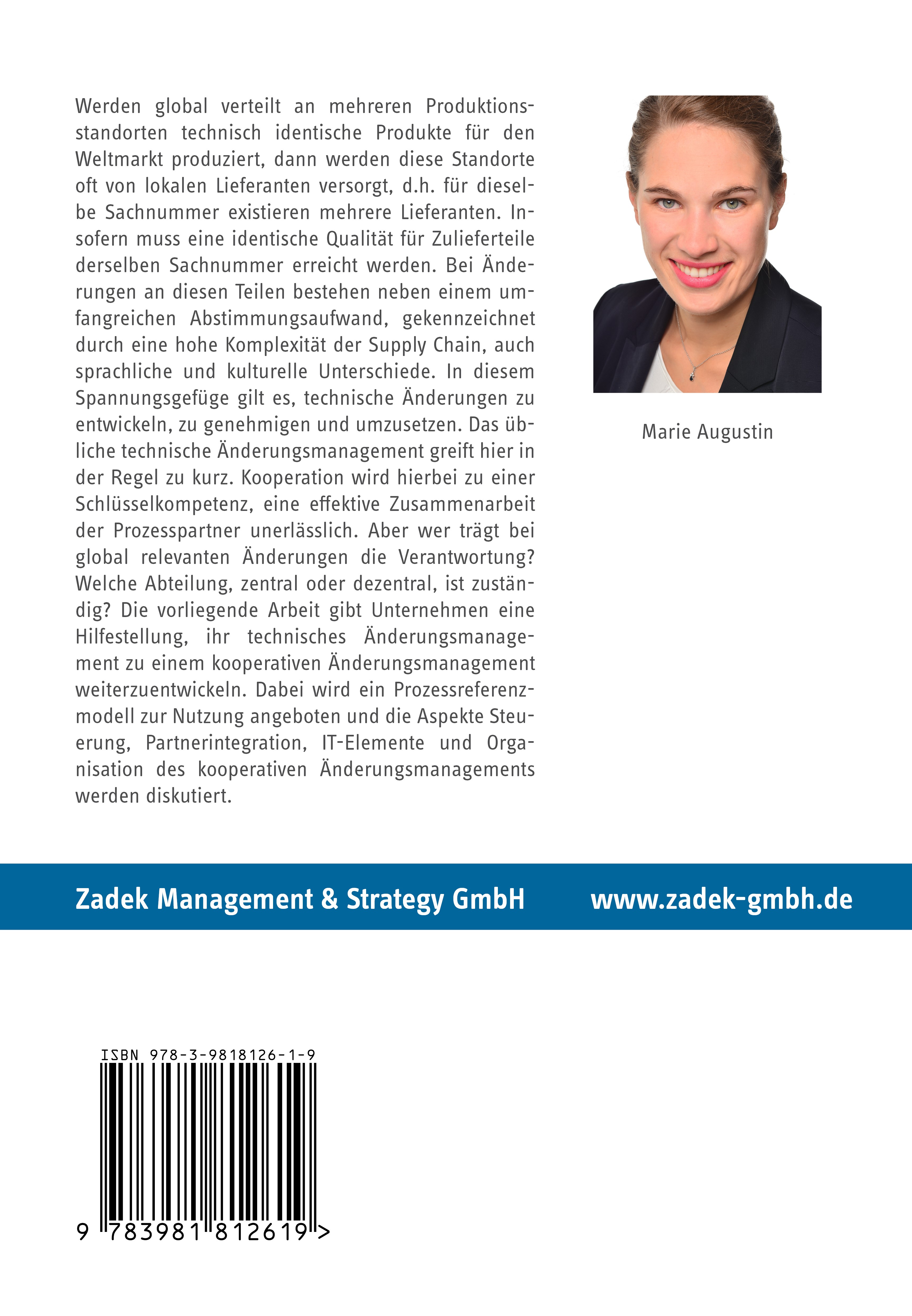 Rückseitencover Kooperatives Änderungsmanagement in globalen Produktionsnetzwerken