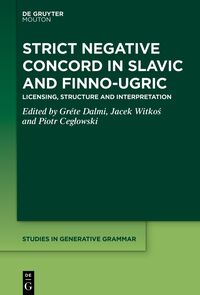 Vorderes Coverbild Strict Negative Concord in Slavic and Finno-Ugric