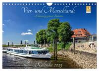 Vorderes Coverbild Vier- und Marschlande Hamburgs grüner Südosten (Wandkalender 2025 DIN A4 quer), CALVENDO Monatskalender