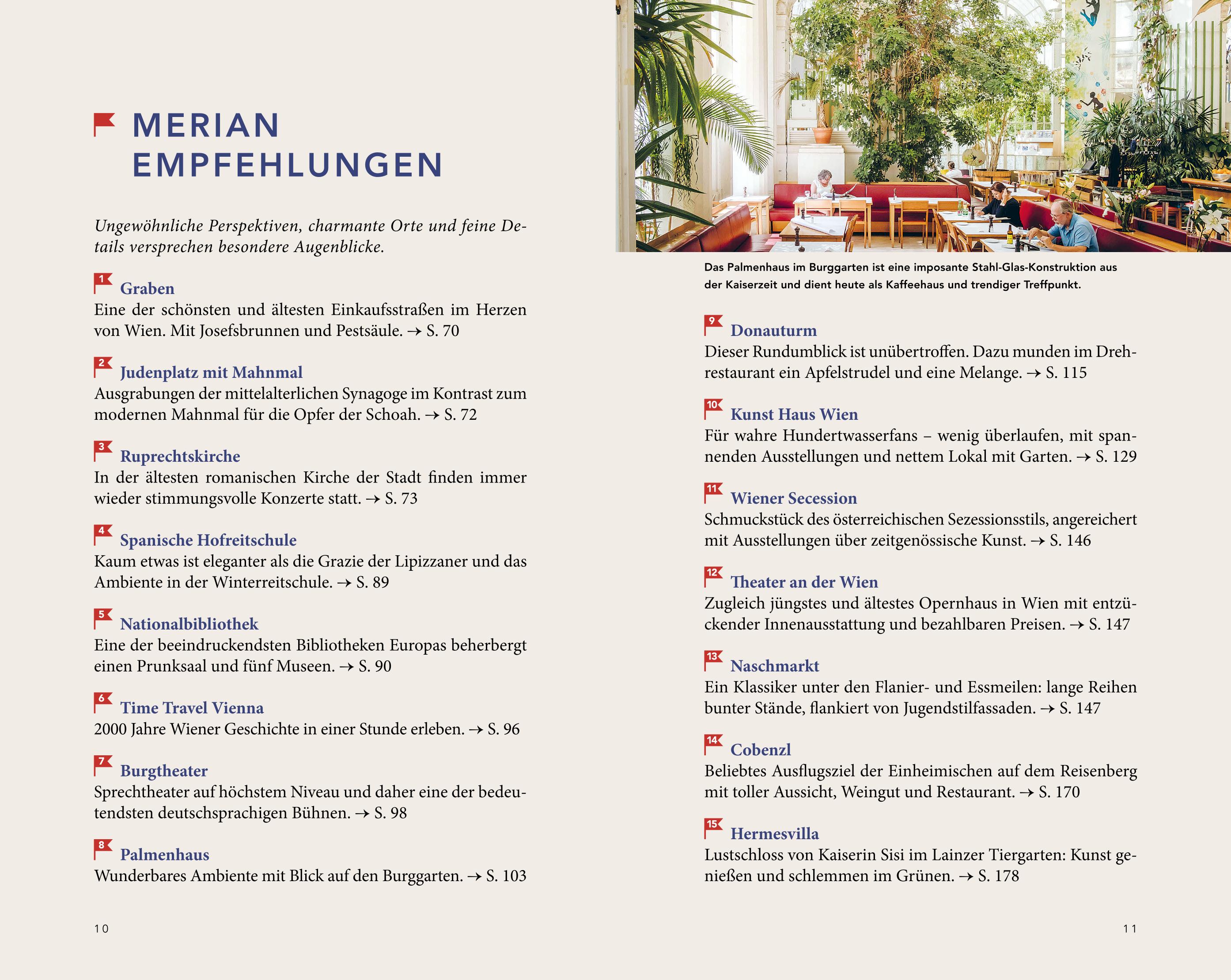 Beispielinhalt (Bild) MERIAN Reiseführer Wien