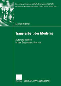 Vorderes Coverbild Trauerarbeit der Moderne