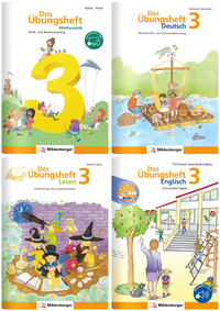 Vorderes Coverbild Sicher ins 4. Schuljahr – Paket: Rechnen – Schreiben – Lesen – Grammatik – Englisch · Klasse 3