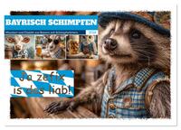 Vorderes Coverbild Bayrisch schimpfen - Mundart und Dialekt aus Bayern mit Schimpfwörtern (Tischkalender 2026 DIN A5 quer), CALVENDO Monatskalender