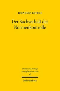 Vorderes Coverbild Der Sachverhalt der Normenkontrolle