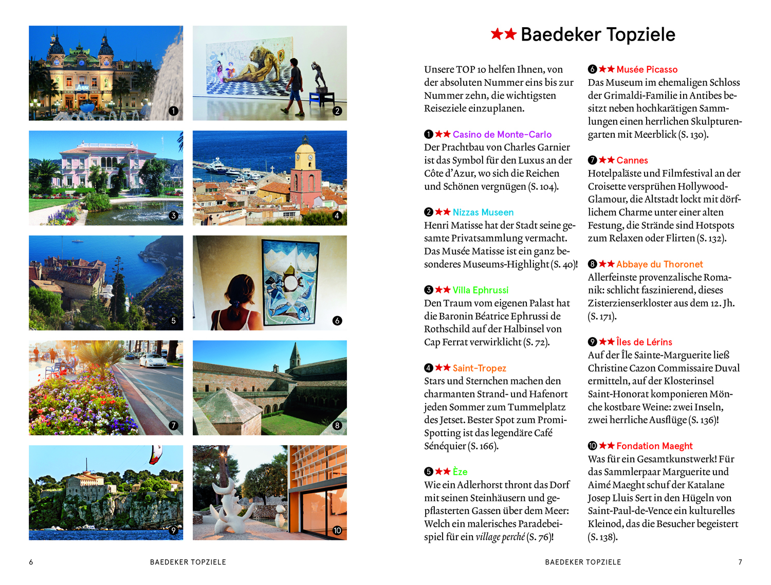 Beispielinhalt (Bild) Baedeker SMART Reiseführer Côte d'Azur