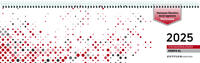 Vorderes Coverbild Zettler - Tischquerkalender 2025 Perfo XL rot, 36,2x10,6cm, Bürokalender mit 112 Seiten, Tages-, Wochen- und Zinstageszählung, Steuerterminen, Tagesweise perforiert und deutsches Kalendarium