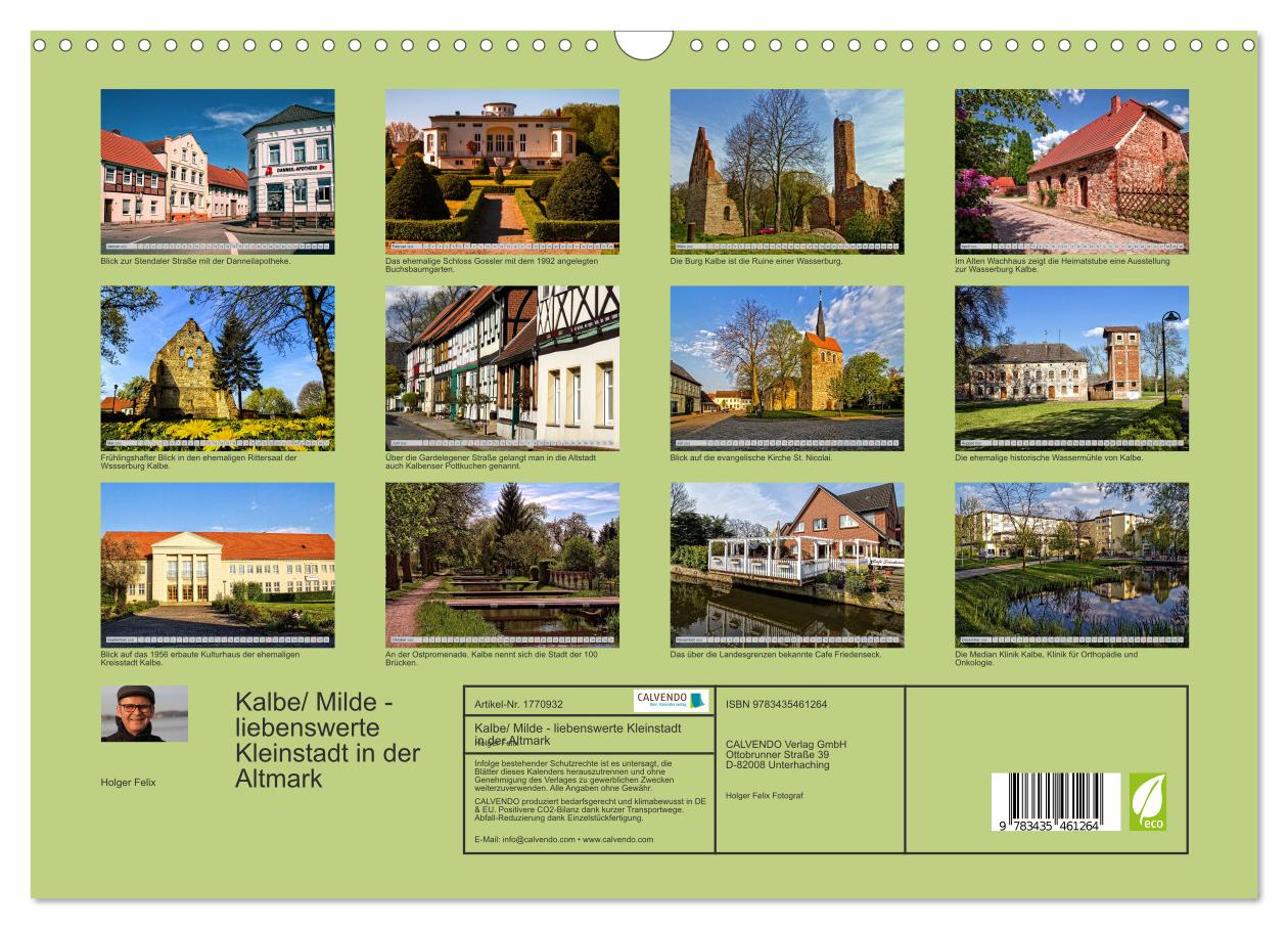 Beispielinhalt (Bild) Kalbe/ Milde - liebenswerte Kleinstadt in der Altmark (Wandkalender 2025 DIN A3 quer), CALVENDO Monatskalender