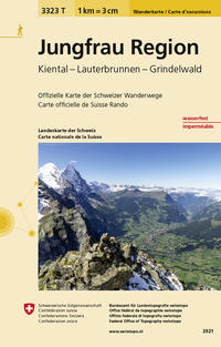 Vorderes Coverbild 3323T Jungfrau Region Wanderkarte