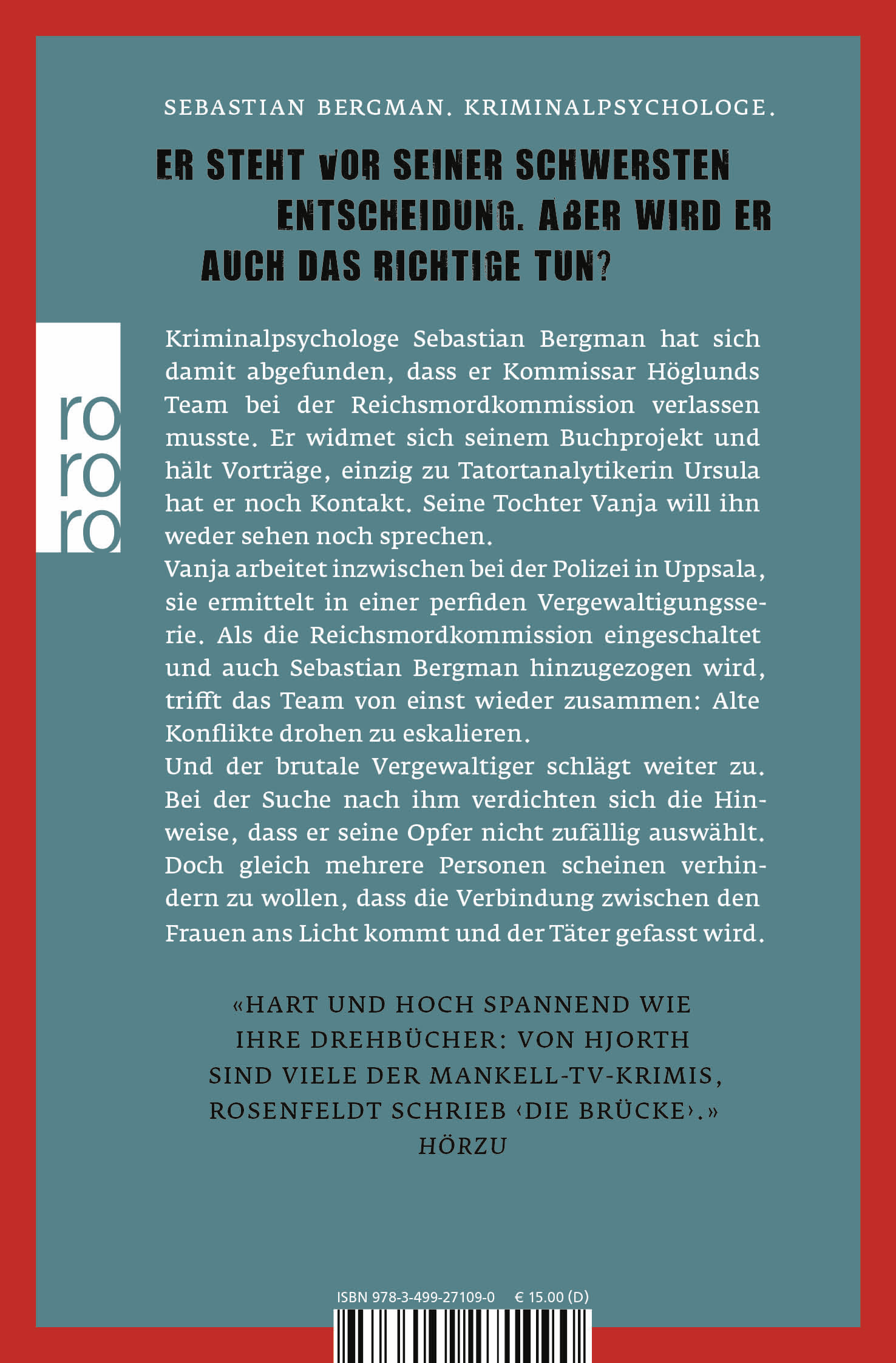 Rückseitencover Die Opfer, die man bringt