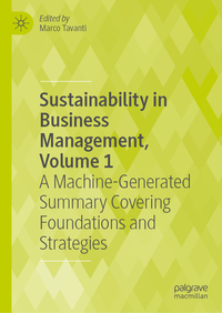 Vorderes Coverbild Sustainability in Business Management, Volume 1