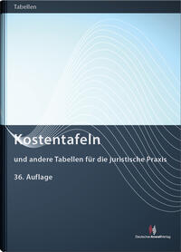 Vorderes Coverbild Kostentafeln