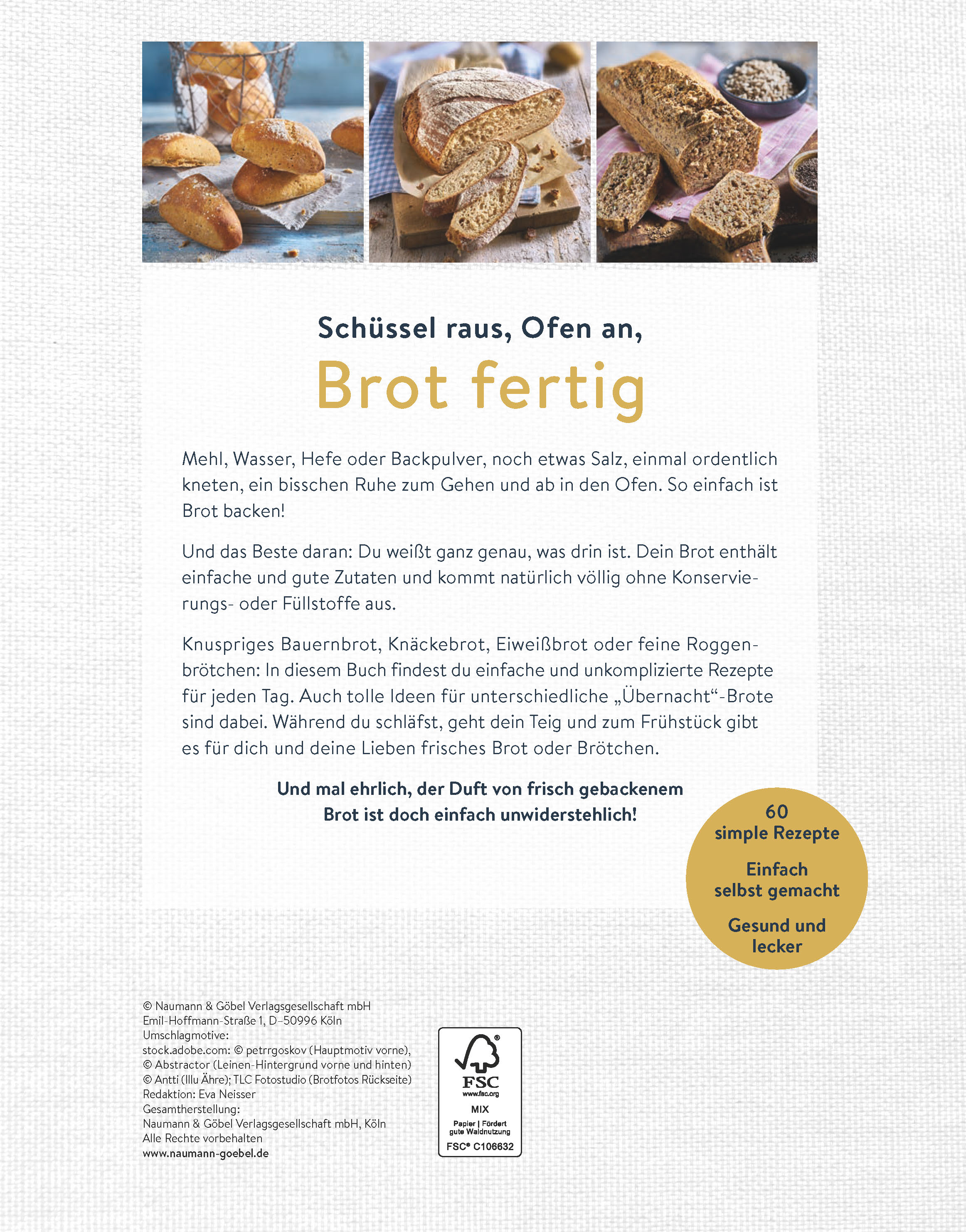 Rückseitencover So einfach ist Brot backen