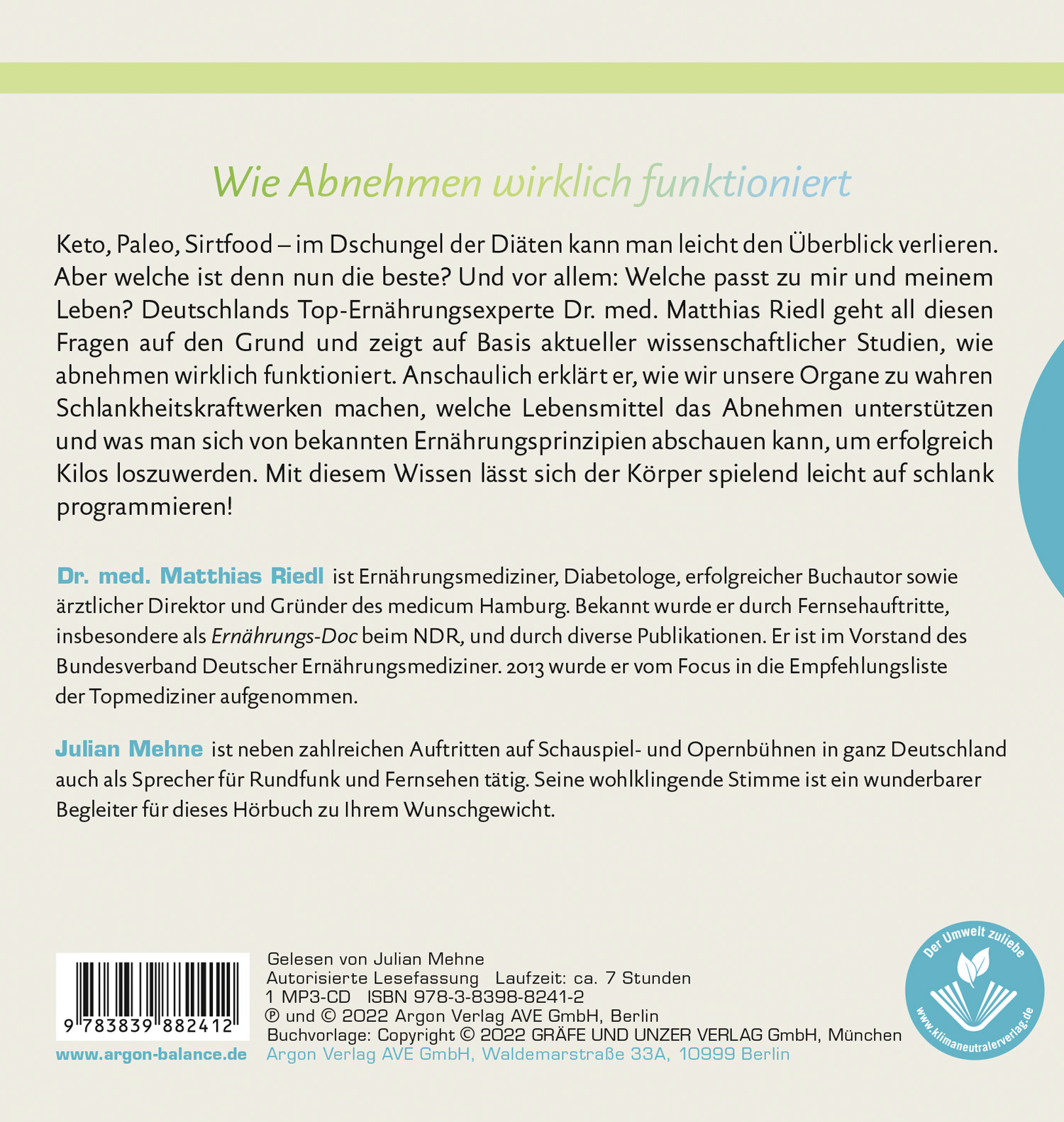 Rückseitencover Der ultimative Schlankheitscode