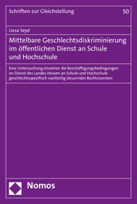 Vorderes Coverbild Mittelbare Geschlechtsdiskriminierung im öffentlichen Dienst an Schule und Hochschule