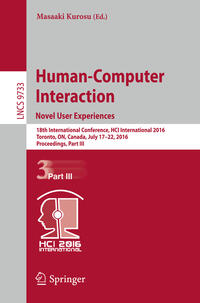 Vorderes Coverbild Human-Computer Interaction. Novel User Experiences