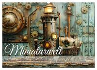 Vorderes Coverbild Miniaturwelt Faszinierend winzige Häuser im Steampunk-Stil (Wandkalender 2025 DIN A2 quer), CALVENDO Monatskalender