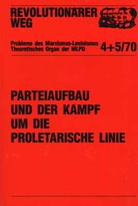 Vorderes Coverbild Parteiaufbau und der Kampf um die proletarische Linie