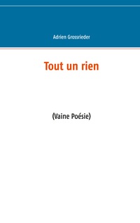 Vorderes Coverbild Tout un rien