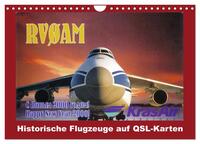 Vorderes Coverbild Historische Flugzeuge auf QSL-Karten (Wandkalender 2026 DIN A4 quer), CALVENDO Monatskalender