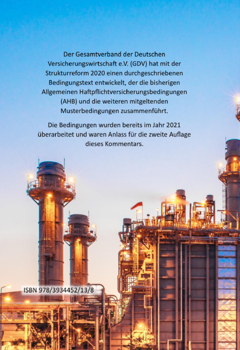 Rückseitencover AVB BHV Kommentar