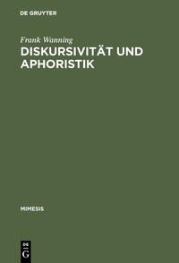 Vorderes Coverbild Diskursivität und Aphoristik