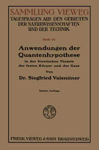 Vorderes Coverbild Anwendungen der Quantenhypothese in der kinetischen Theorie der festen Körper und der Gase in elementarer Darstellung