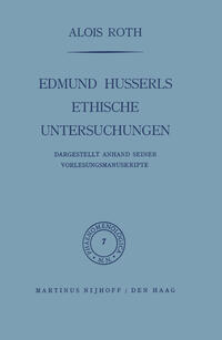 Vorderes Coverbild Edmund Husserls ethische Untersuchungen