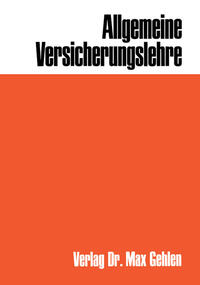 Vorderes Coverbild Allgemeine Versicherungslehre