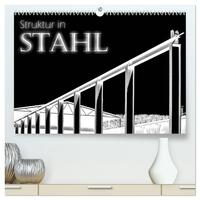 Vorderes Coverbild Struktur in Stahl (hochwertiger Premium Wandkalender 2026 DIN A2 quer), Kunstdruck in Hochglanz