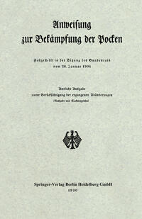 Vorderes Coverbild Anweisung zur Bekämpfung der Pocken
