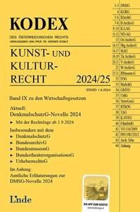 Vorderes Coverbild KODEX Kunst- und Kulturrecht 2024/25