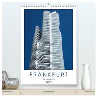 Vorderes Coverbild Frankfurt Turmvisionen (hochwertiger Premium Wandkalender 2025 DIN A2 hoch), Kunstdruck in Hochglanz