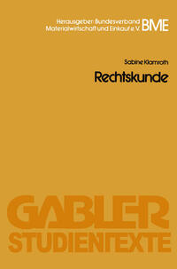 Vorderes Coverbild Rechtskunde