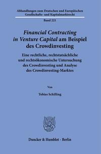Vorderes Coverbild ›Financial Contracting in Venture Capital‹ am Beispiel des Crowdinvesting.