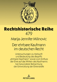 Vorderes Coverbild Der ehrbare Kaufmann im deutschen Recht