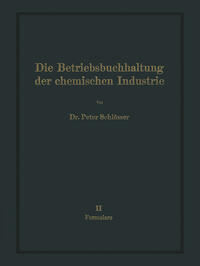 Vorderes Coverbild Die Betriebsbuchhaltung der chemischen Industrie