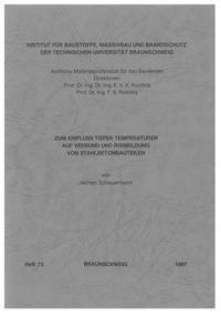 Vorderes Coverbild Zum Einfluss tiefer Temperaturen auf Verbund und Rissbildung von Stahlbetonbauteilen