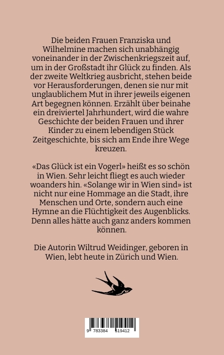 Rückseitencover Solange wir in Wien sind