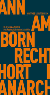 Vorderes Coverbild Das Recht als Hort der Anarchie