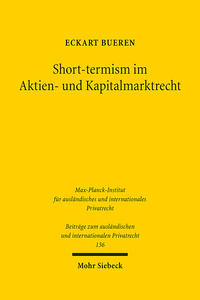 Vorderes Coverbild Short-termism im Aktien- und Kapitalmarktrecht