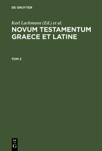 Vorderes Coverbild Novum Testamentum Graece et Latine / Novum Testamentum Graece et Latine. Tom 2