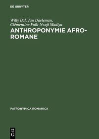 Vorderes Coverbild Anthroponymie afro-romane