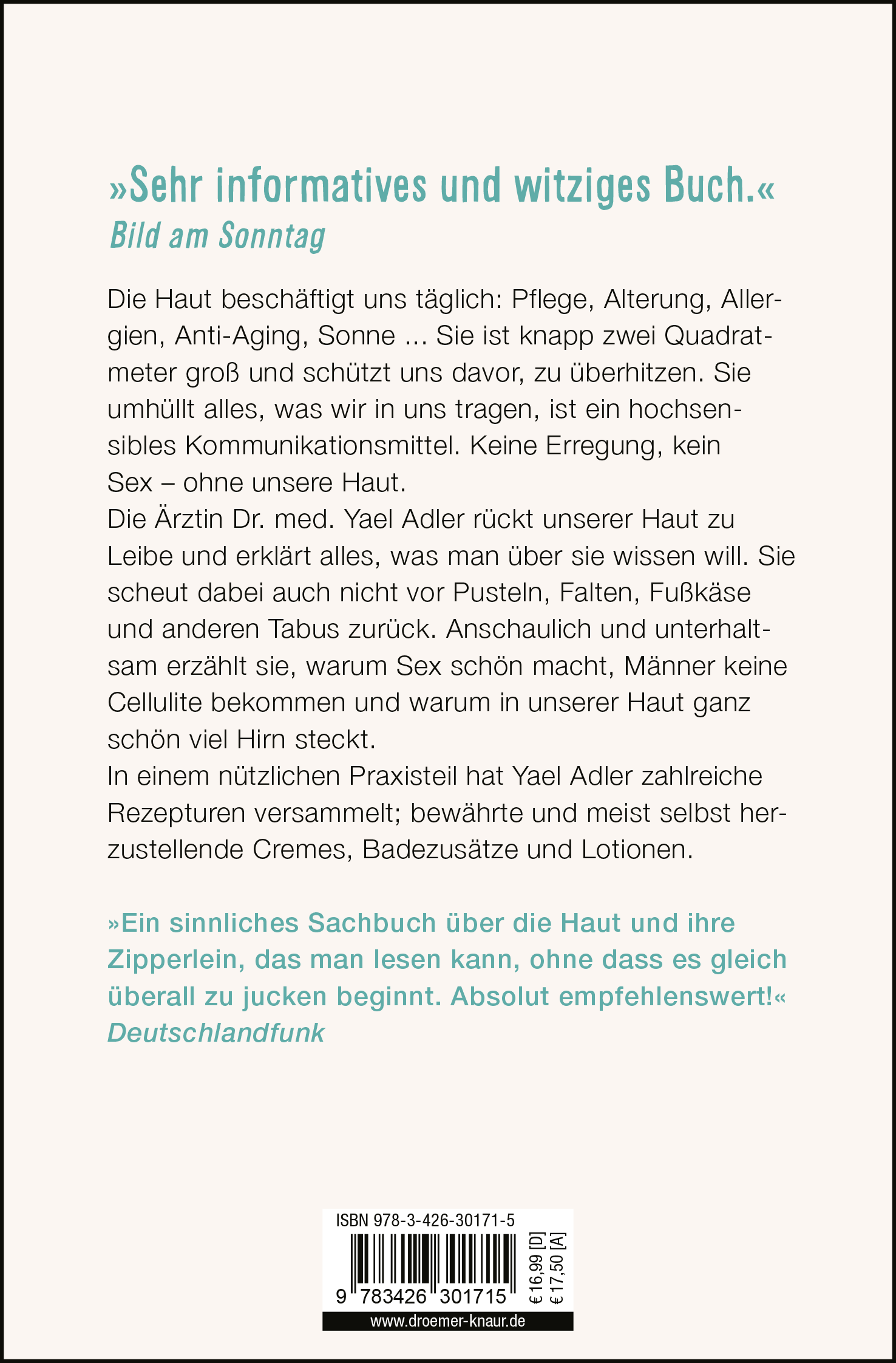 Rückseitencover Haut nah