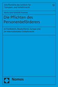 Vorderes Coverbild Die Pflichten des Personenbeförderers