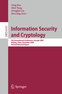 Vorderes Coverbild Information Security and Cryptology