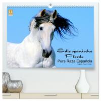 Vorderes Coverbild Edle spanische Pferde - Pura Raza Espanola (hochwertiger Premium Wandkalender 2025 DIN A2 quer), Kunstdruck in Hochglanz
