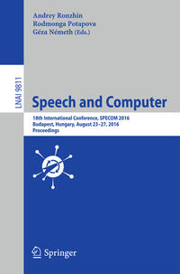 Vorderes Coverbild Speech and Computer