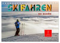 Vorderes Coverbild Skifahren - so schön (Tischkalender 2025 DIN A5 quer), CALVENDO Monatskalender