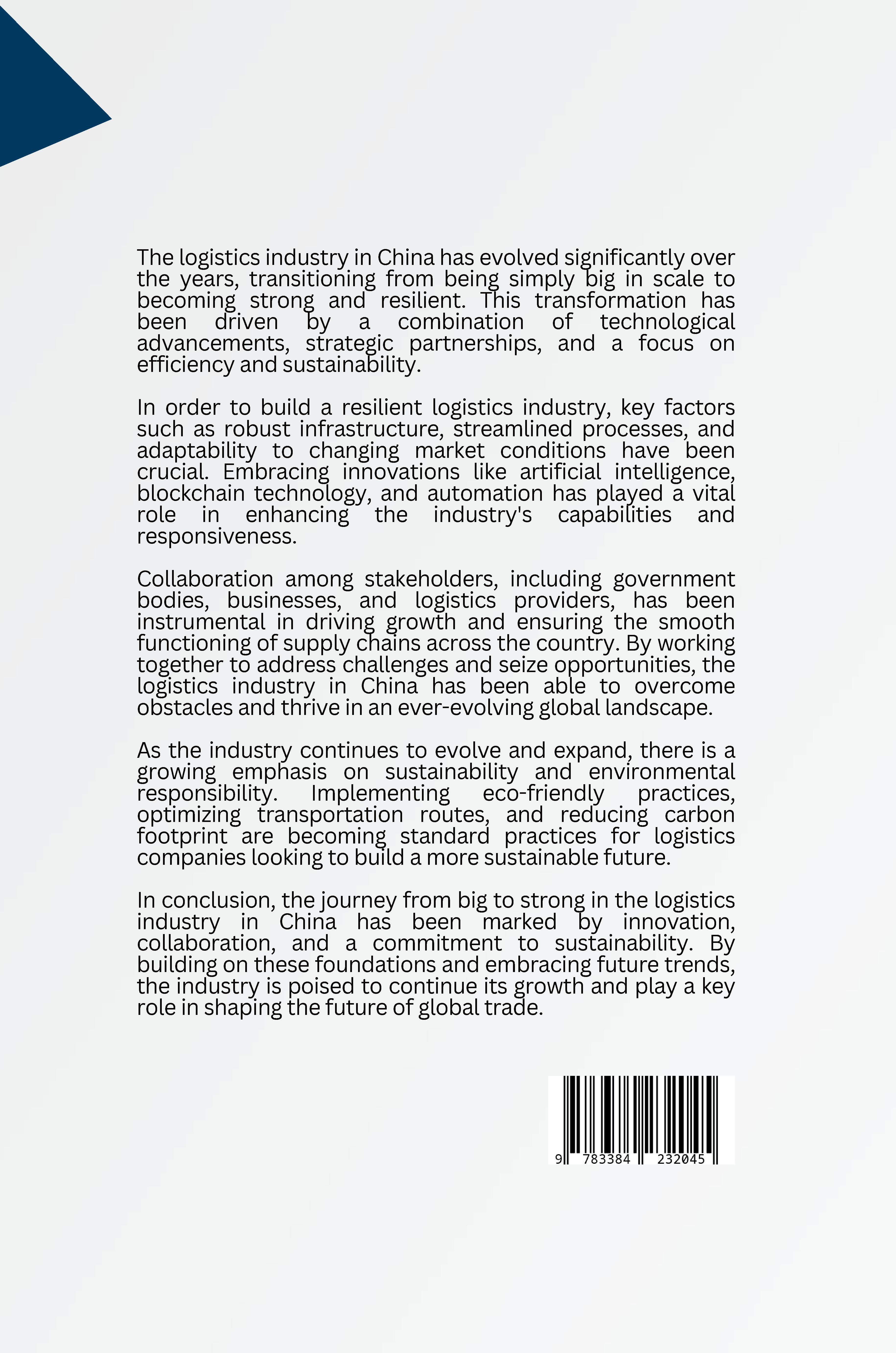 Rückseitencover China's Logistics Boom: Securing Success with Risk Management